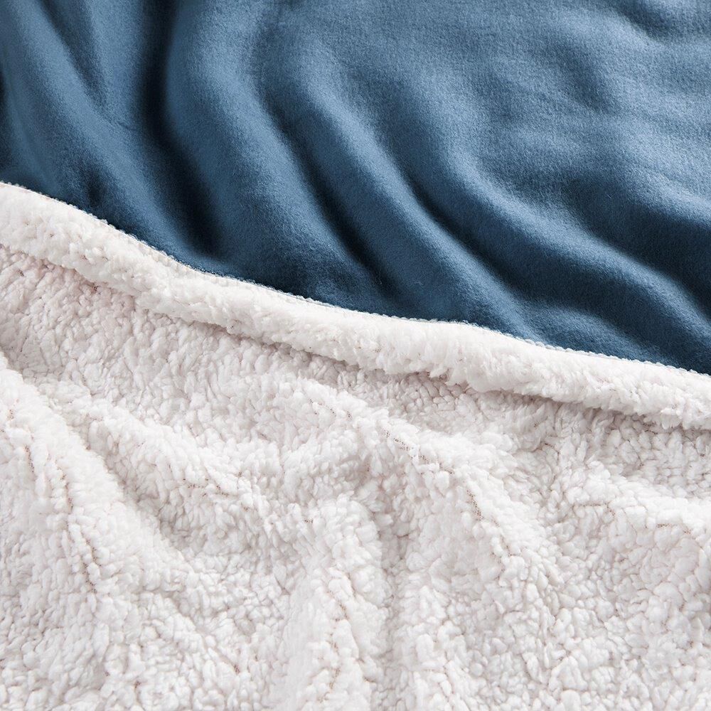 Manta Polar Sherpa 127x152 Azul image number 1.0