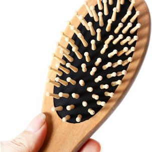 Cepillo Peine Cabello Pelo Con Cerdas De Madera 20 Cms