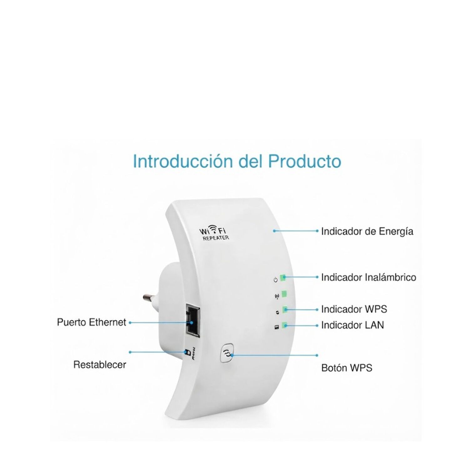 Repetidor Wifi Inal&aacute;mbrico Con Puerto Utp Extensor Se&ntilde;al 2.4ghz image number 3.0