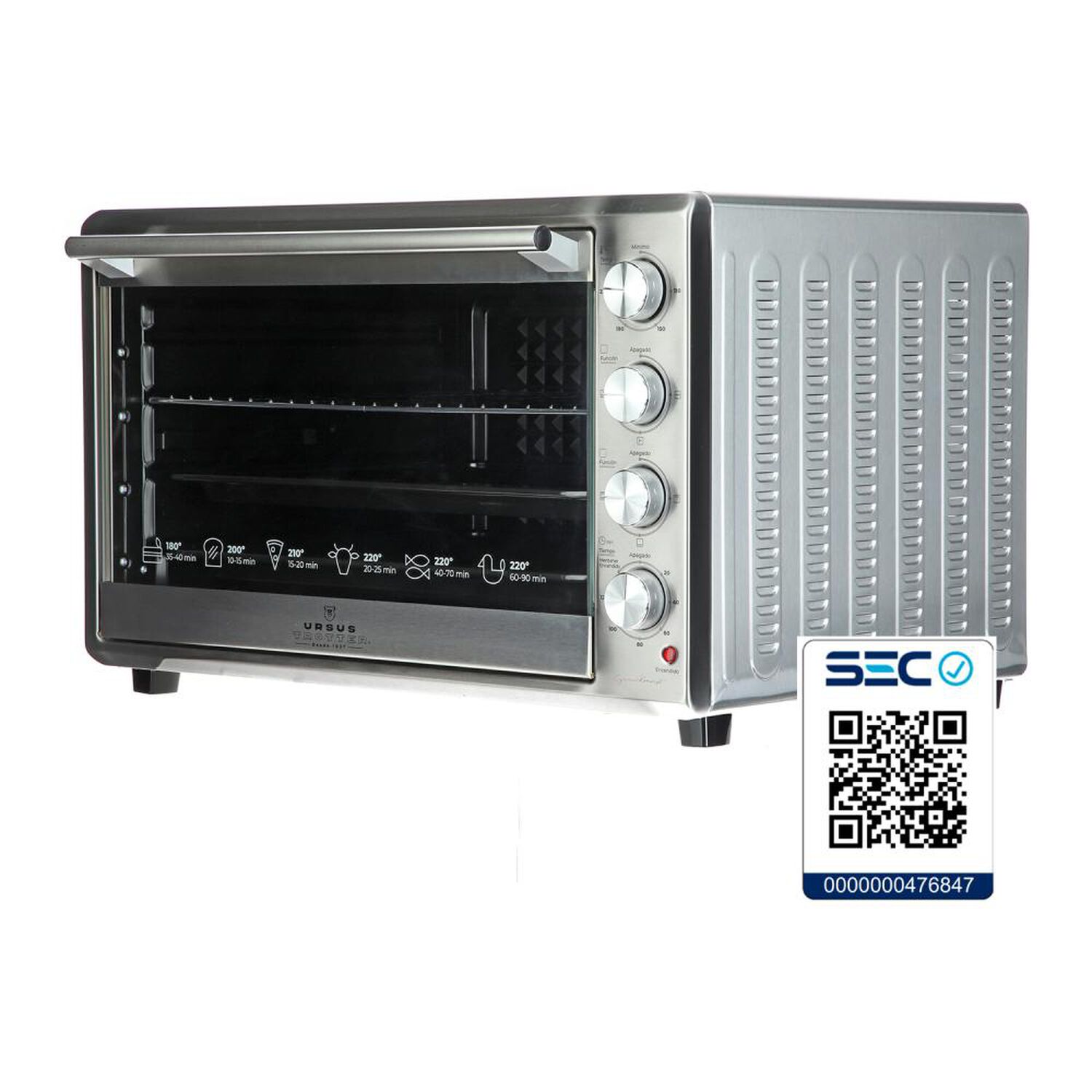 Horno El&eacute;ctrico Ursus Trotter UT-BACKOFEN PRO-I 100L / 100 Litros / 2700W image number 7.0