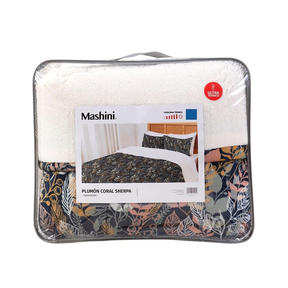 Plumon Coral Print Sherpa 2 Plazas Otoño image number 4.0