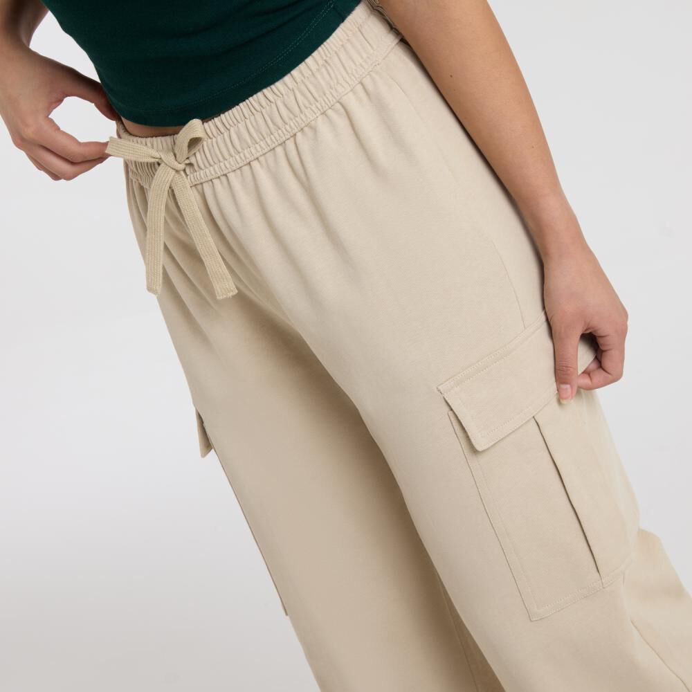 Pantalón De Buzo Tiro Medio Cargo Mujer Freedom image number 4.0