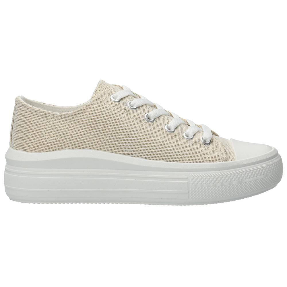 Zapatilla Urbana Mujer Azaleia Lona Dorado image number 1.0