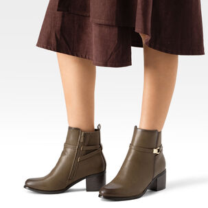 Botin Casual Mujer De Moda Vintage Tacon Grueso Weide Zs66