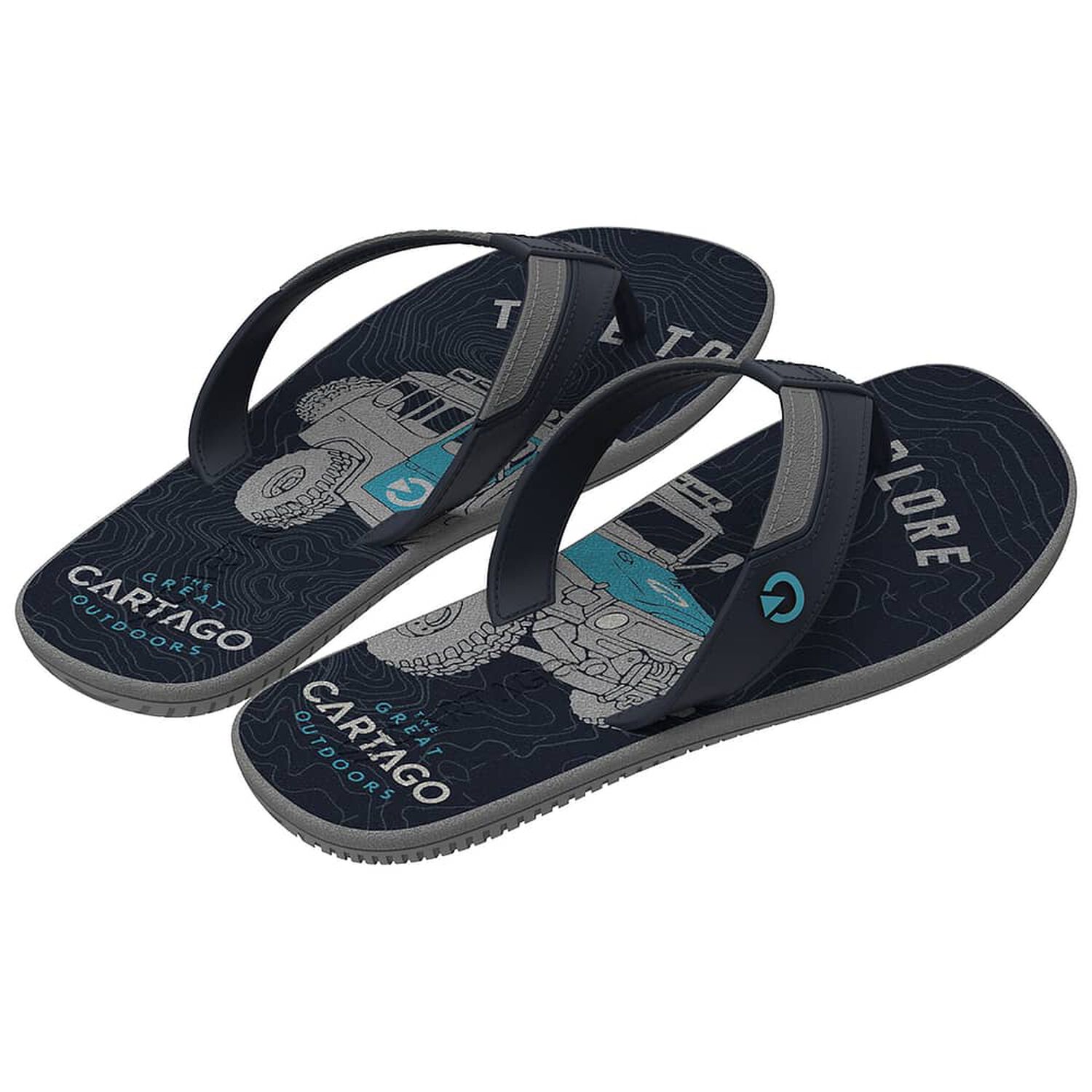 Sandalia Hombre Gris/azul Dakar Cartago image number 4.0