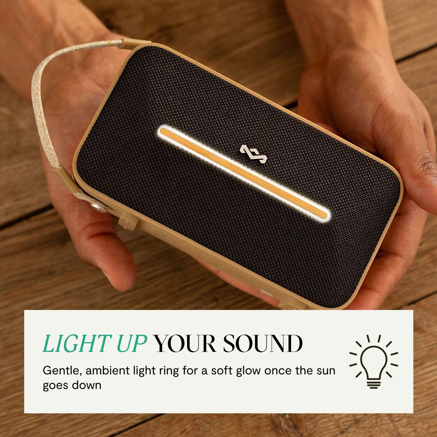 Parlante Bluetooth 5.3 Waterproof Rise Up Solar Negro Marley image number 4.0
