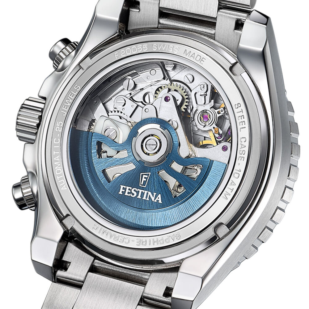 Reloj F20055/3 Festina Swiss Azul Hombre Automático image number 2.0