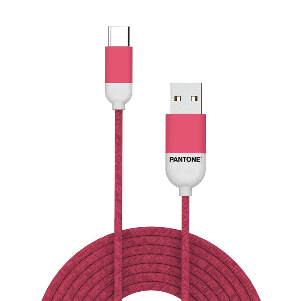 Cable De Datos Type-c Reforzado 1m Pantone Android Auto Pink image number 1.0