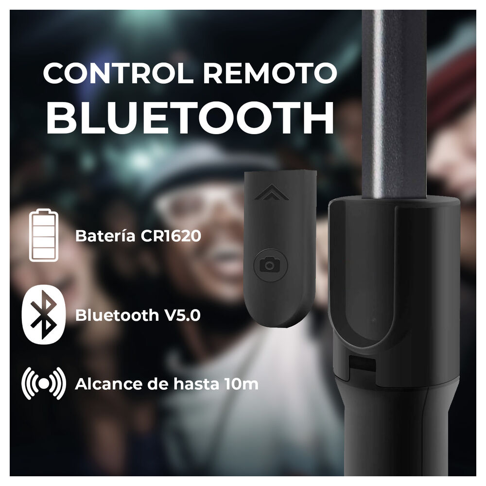 Tripode Palo Selfie Con Control Remoto Bluetooth image number 4.0