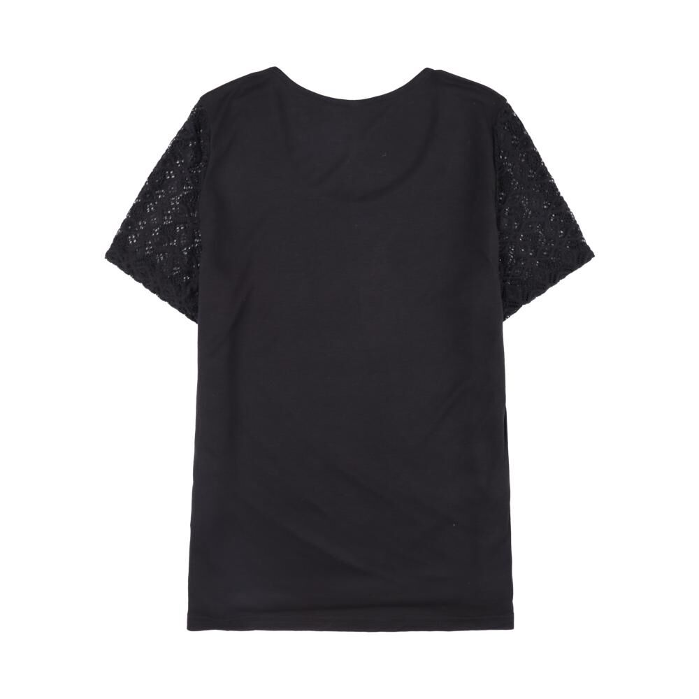 Polera Lace Delantero Manga Corta Cuello Redondo Mujer Geeps image number 1.0
