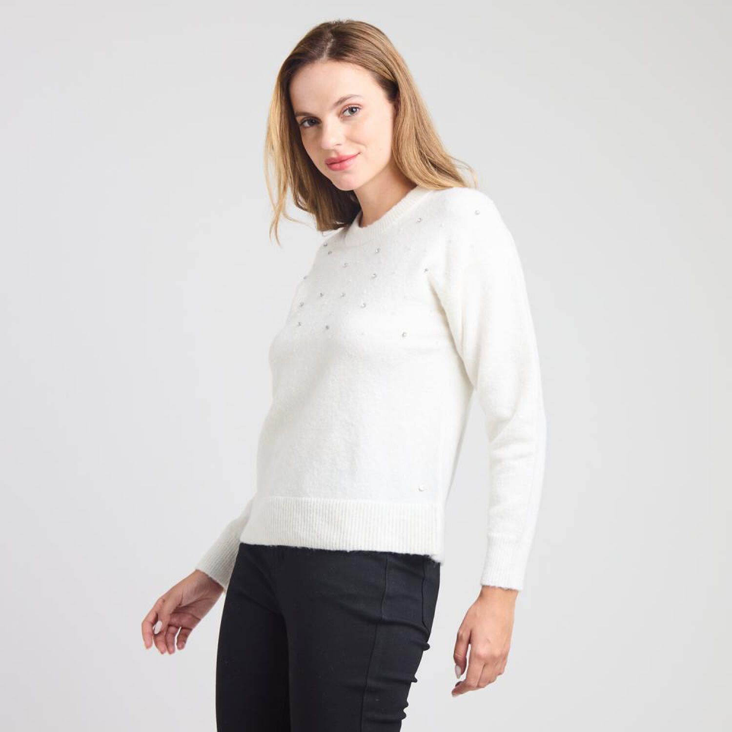 Sweater Aplicaci&oacute;n Perlas Regular Mujer Kimera image number 2.0
