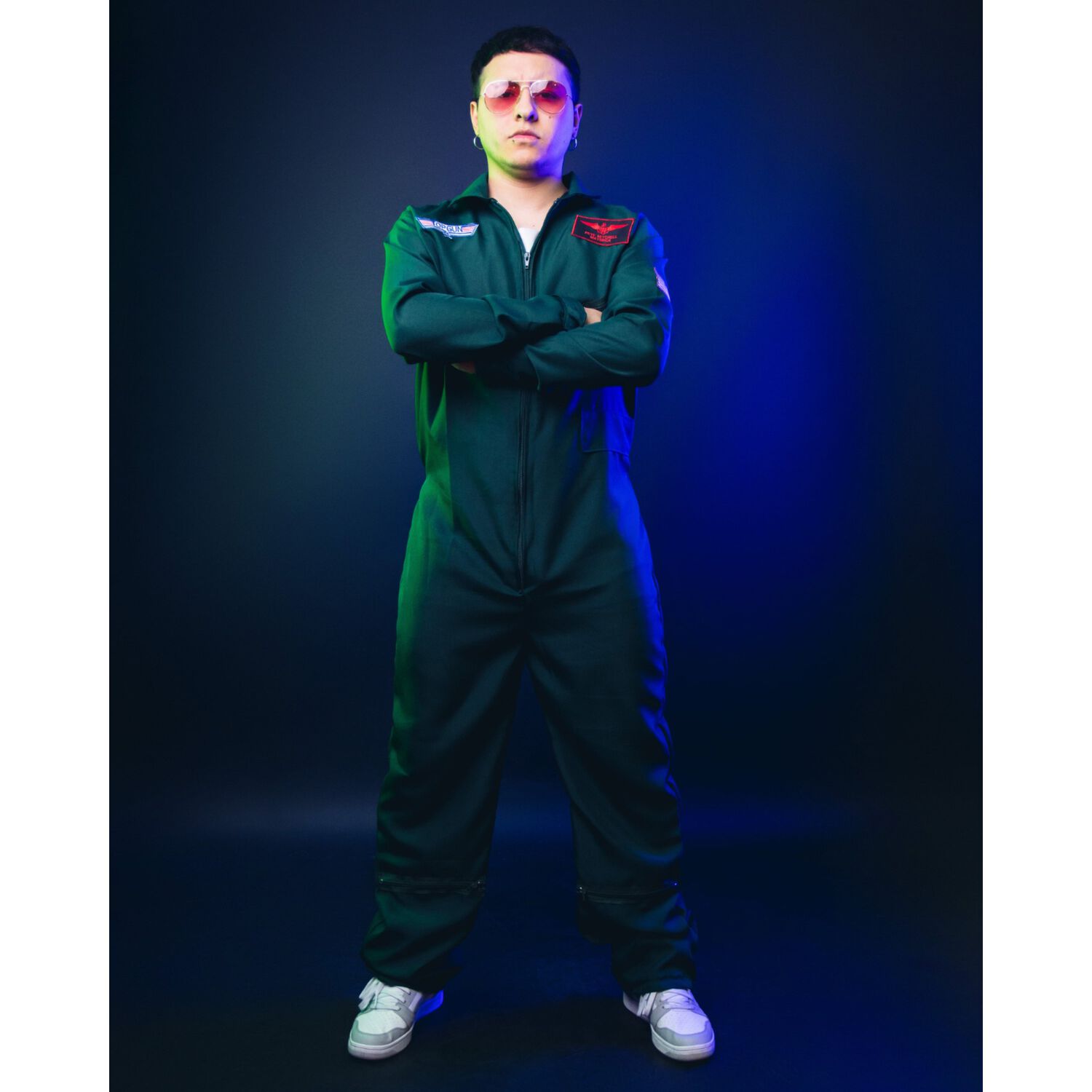 Disfraz De Piloto De Halloween Para Hombre Top Gun Adultos image number 5.0