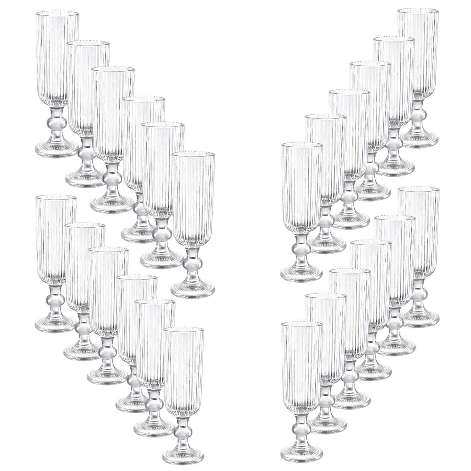 Set 24 Copas Flute Talladas 160ml Lisa Allegra De Vidrio image number 0.0