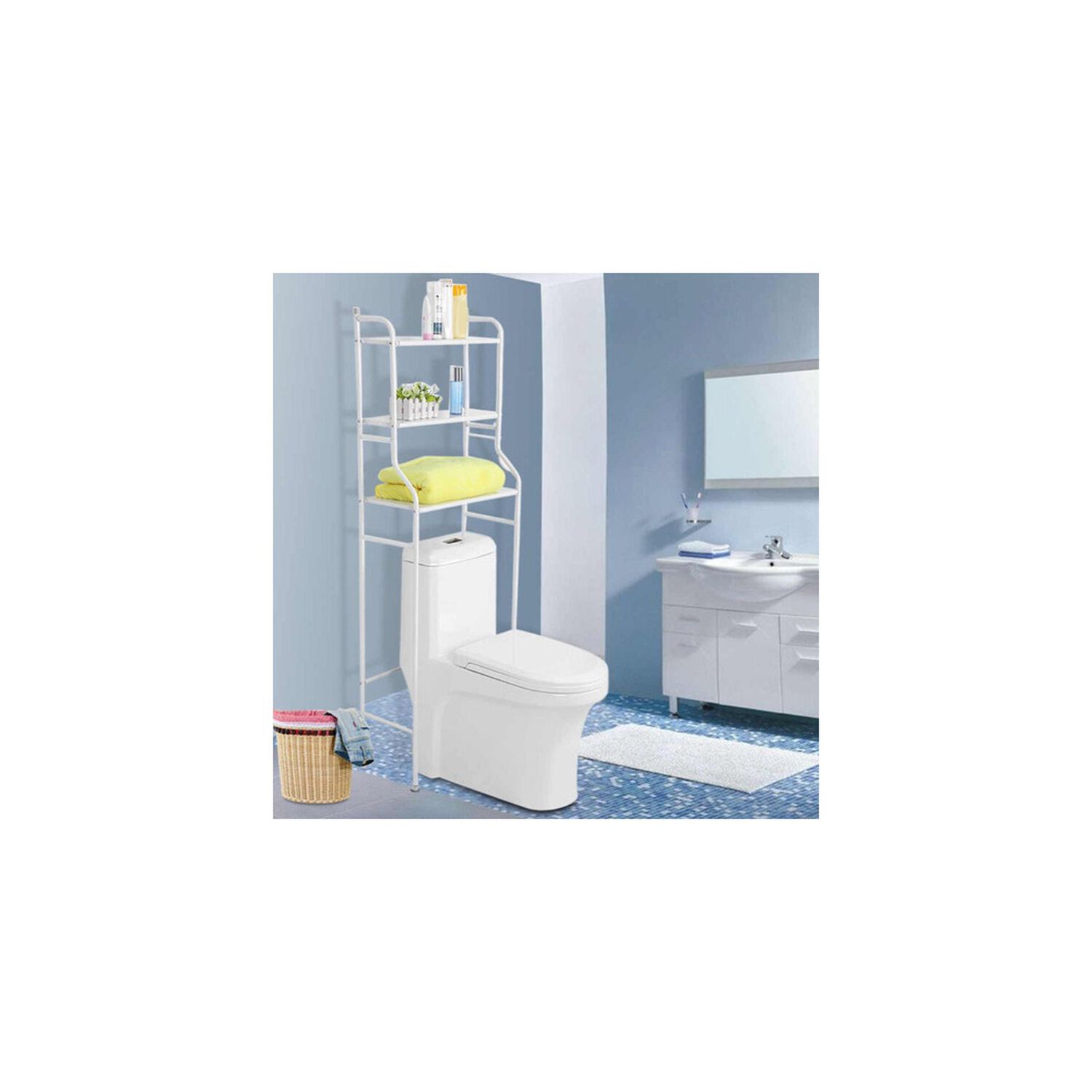 Estante Organizador De Ba&ntilde;o Metal 3 Niveles 153x48x25 Cm image number 3.0