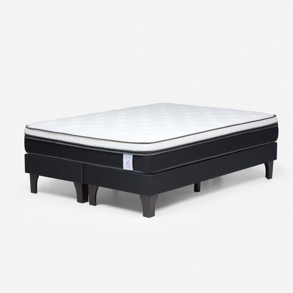 Cama Europea Rosen New Style 6 / 2 Plazas / Base Dividida + Set de Maderas Dolce image number 7.0