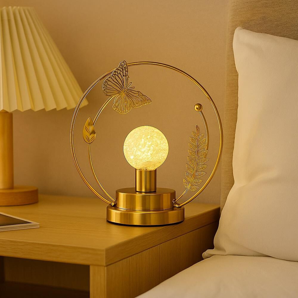 L&aacute;mpara Decorativa Mariposa Led Dorada Recargable image number 6.0