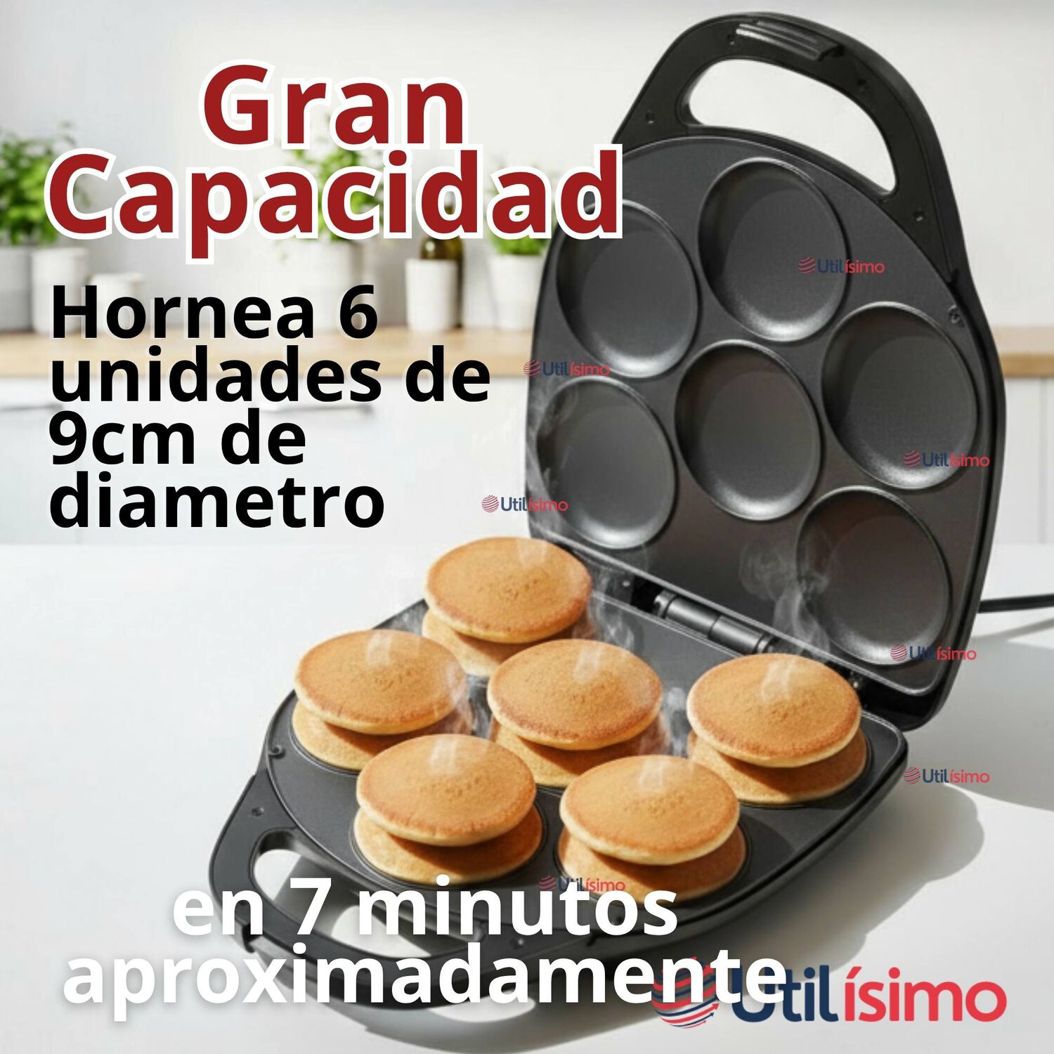 M&aacute;quina De Muffins Mini Panqueques Arepas Huevos Pasteles image number 3.0
