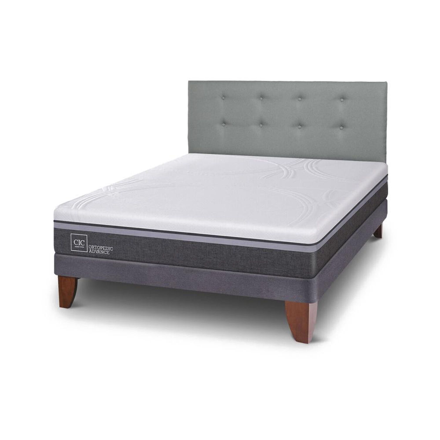 Cama Europea Cic Ortopedic Advance / 2 Plazas / Base Normal + Respaldo image number 3.0