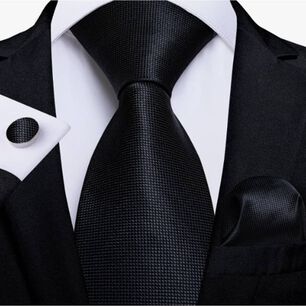 Corbatas Seda Hombres Negro