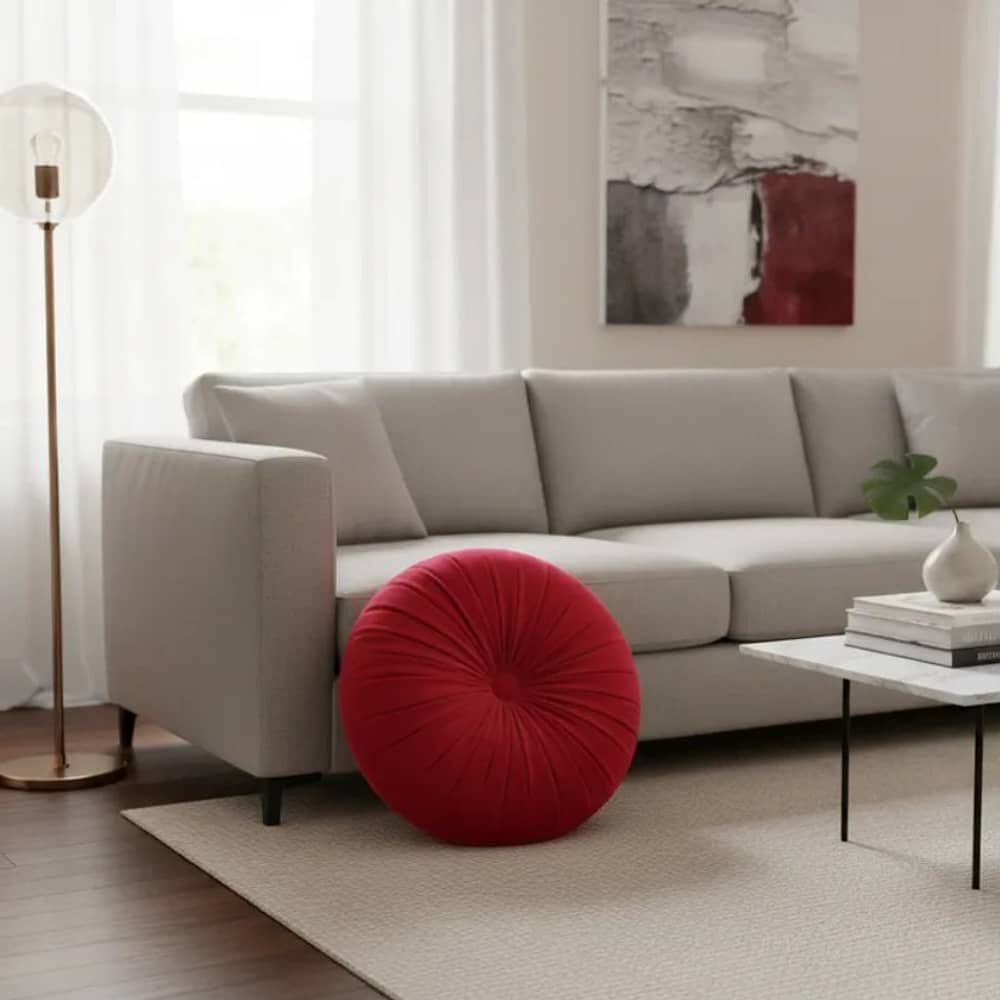 Set De 2 Cojines Redondos 44cm - Rojo image number 4.0