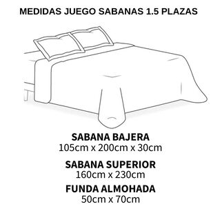 Juego De Sabanas De Genero Microfibra 1.5 Plazas + 1 Funda De Almohada 50cm X 70cm Color Rojo