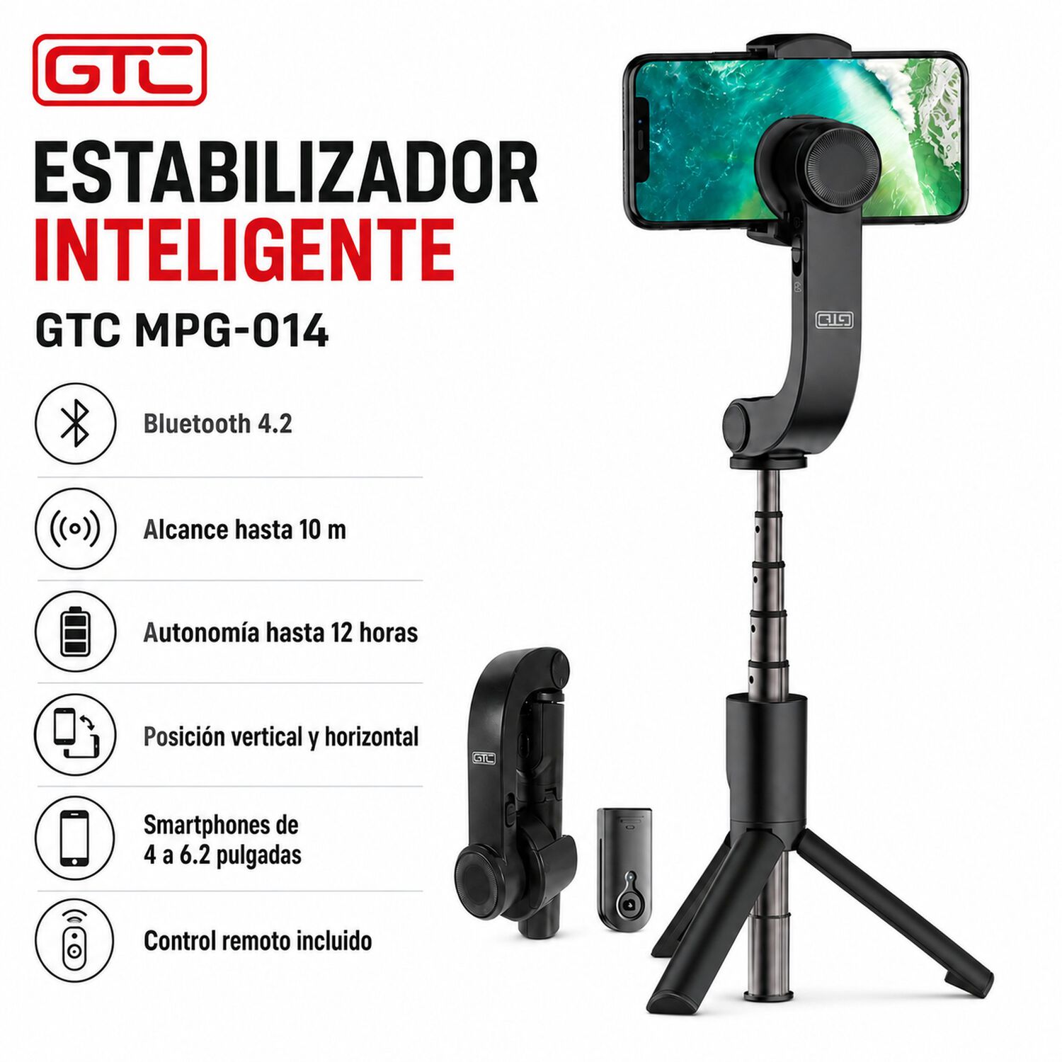 Estabilizador De Im&aacute;genes Y Video Para Celular Inteligente image number 8.0