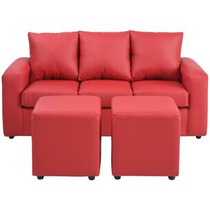 Juego De Living Bodevir Kendy / 3 Cuerpos + 2 Pouf