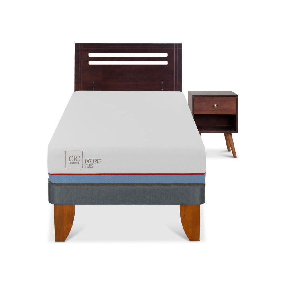 Cama Europea Cic Excellence Plus / 1 Plaza / Base Normal + Set De Maderas image number 0.0