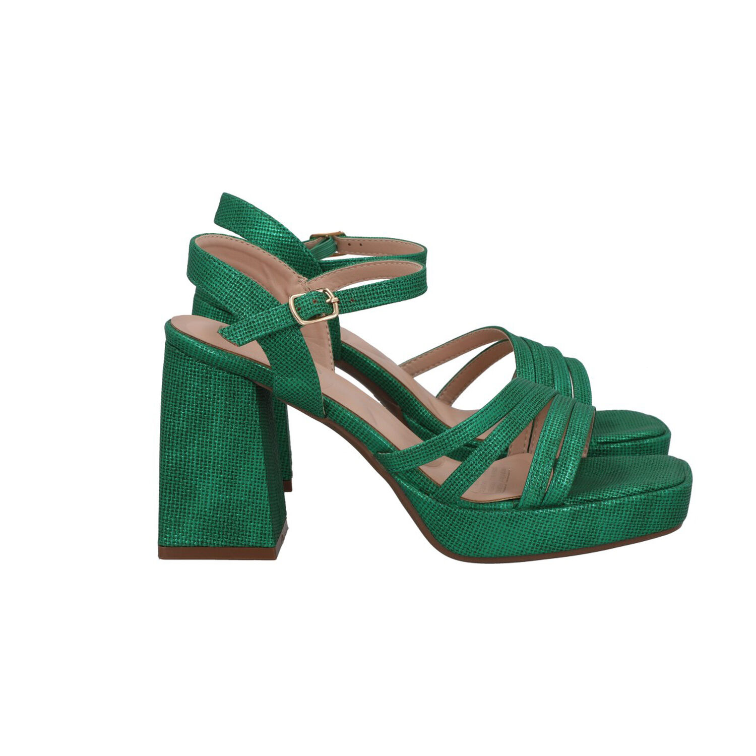 Sandalia Mujer Verde Taco Medio Gala Police image number 2.0