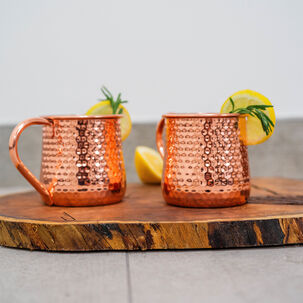 Set 2 Vasos Cobre Moscow Mule Mojito Bar + Bombilla Simplit