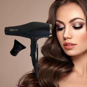 Secador De Pelo Cabello Premium Profesional 3000w Maxi-8008 Color Negro