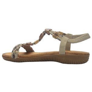 Sandalia Mujer Casual Taupe Chalada Clara-11