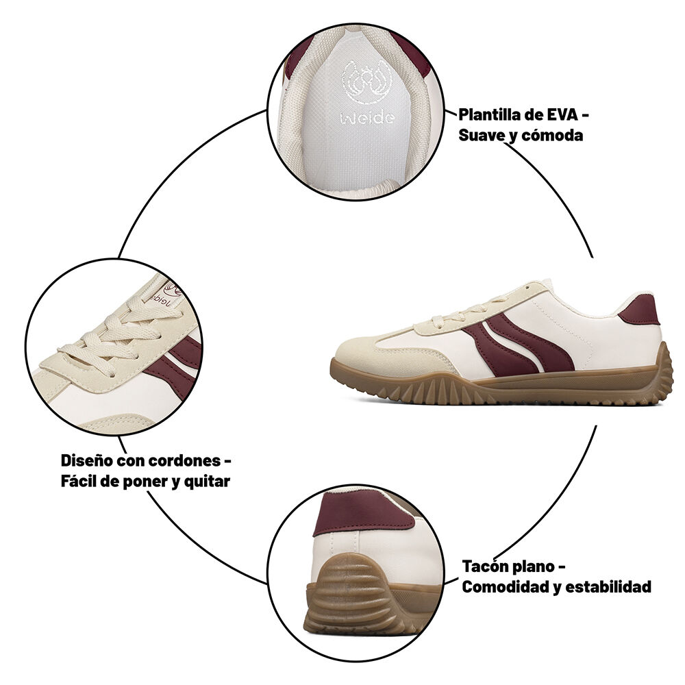 Zapatilla Casual Urbana Vintage Deportiva Mujer Weide Sl56 image number 6.0