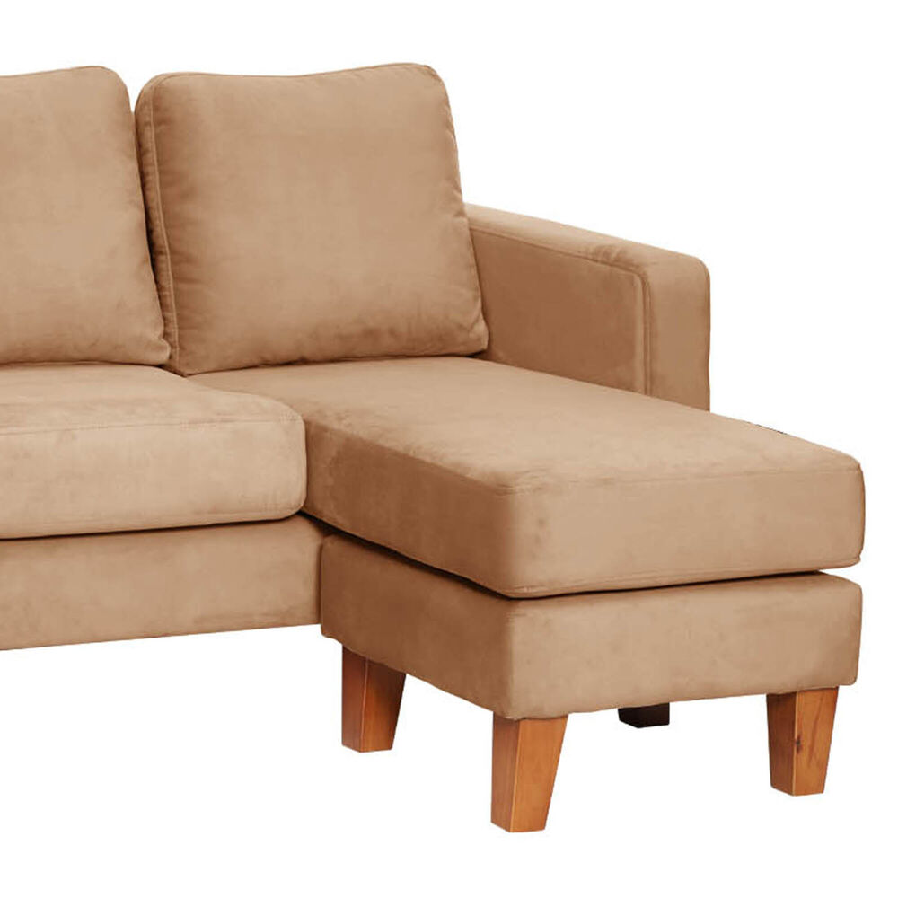 Seccional Venecia Intercambiable Tela Velvet Beige image number 4.0