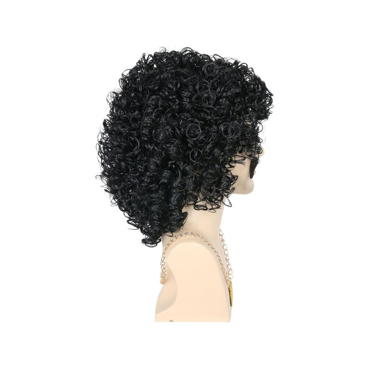 Set Disfraz Afro Retro Hombre A&ntilde;os 80 Onda Disco Pelo image number 4.0
