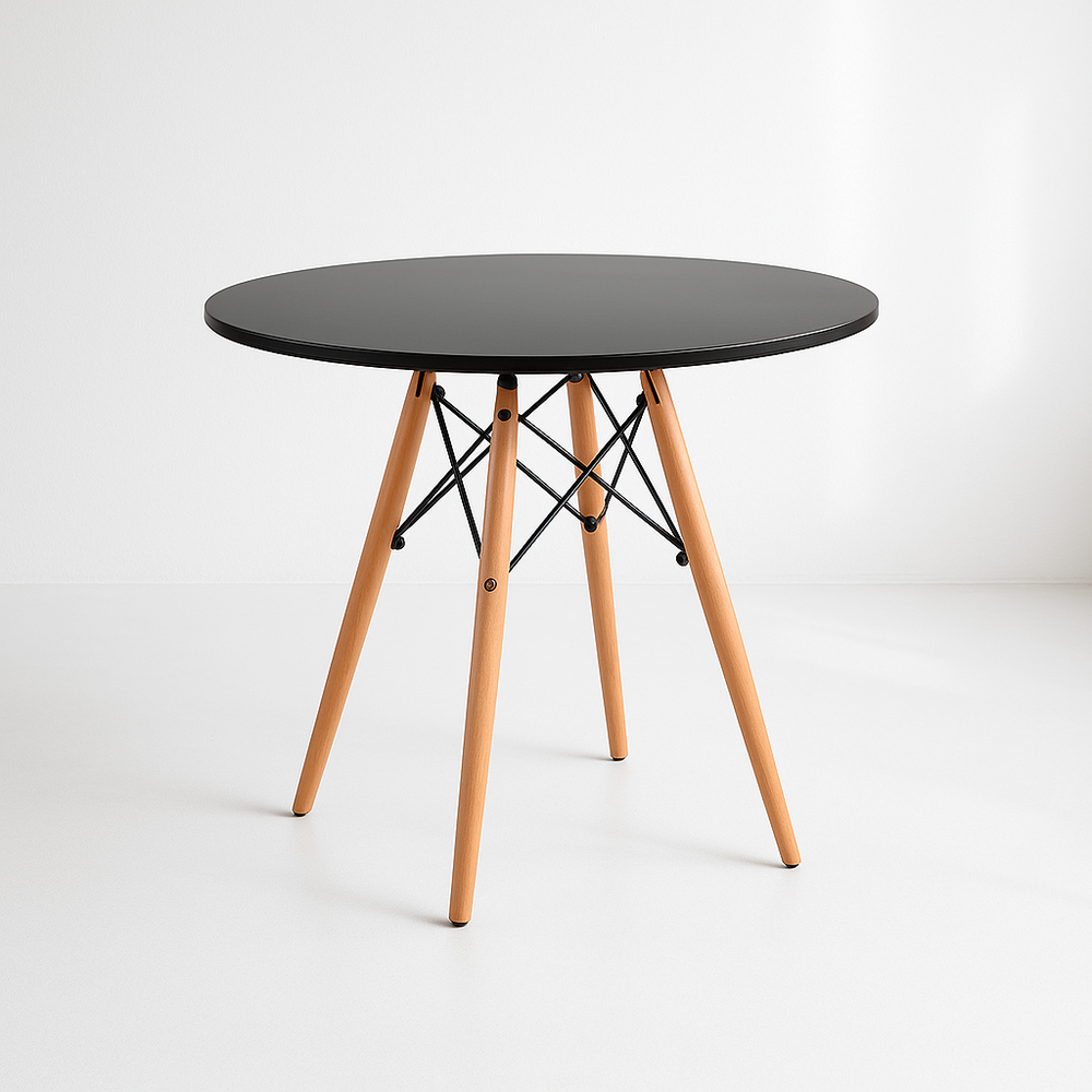Mesa De Comedor Eames 80cm Redonda - Negra image number 0.0