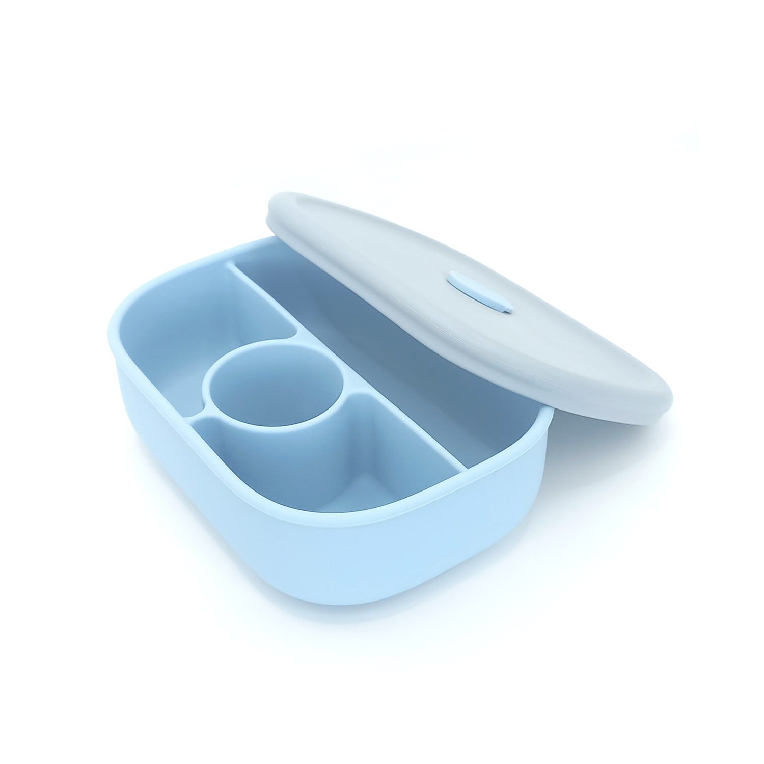 Plato Silicona Con Tapa Celeste image number 2.0