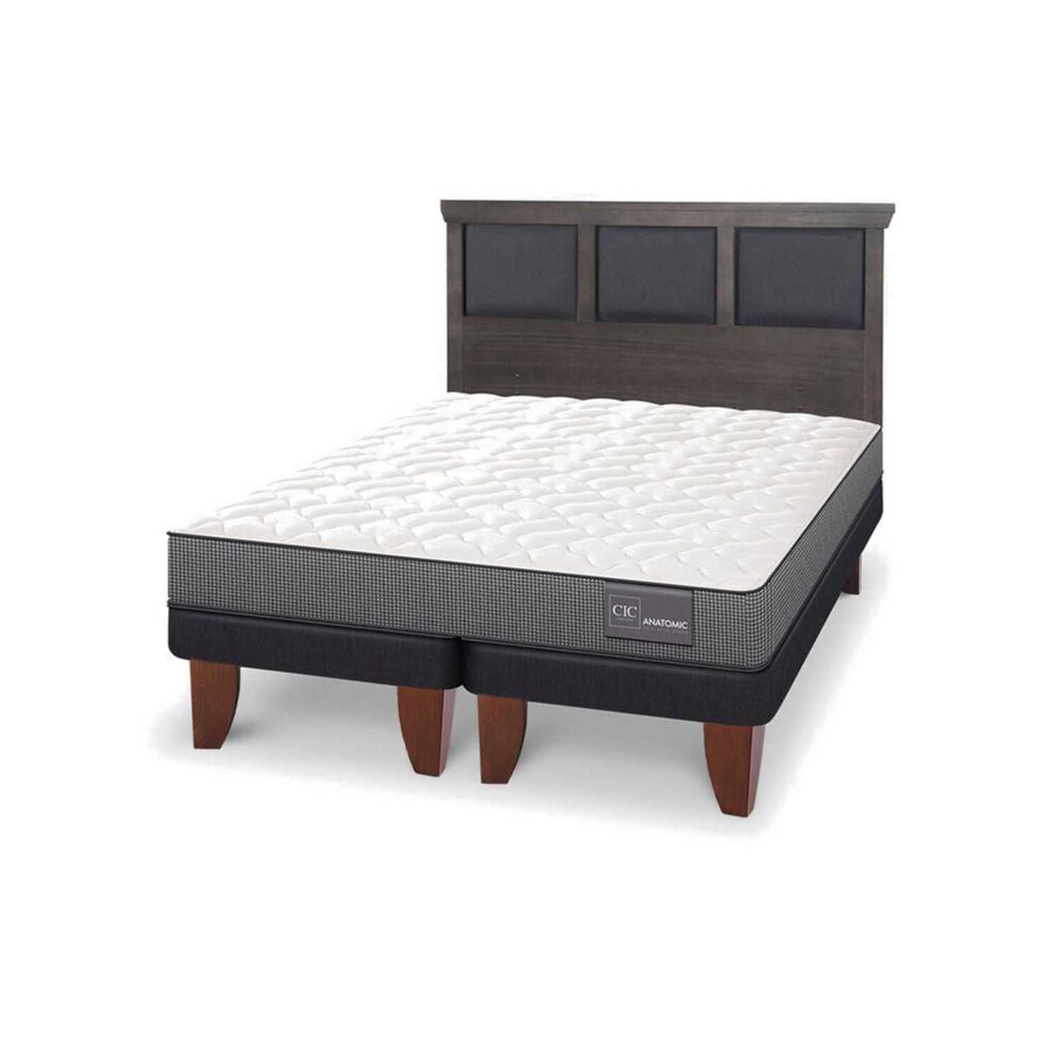Cama Europea Cic Anatomic / 2 Plazas / Base Dividida + Respaldo image number 2.0