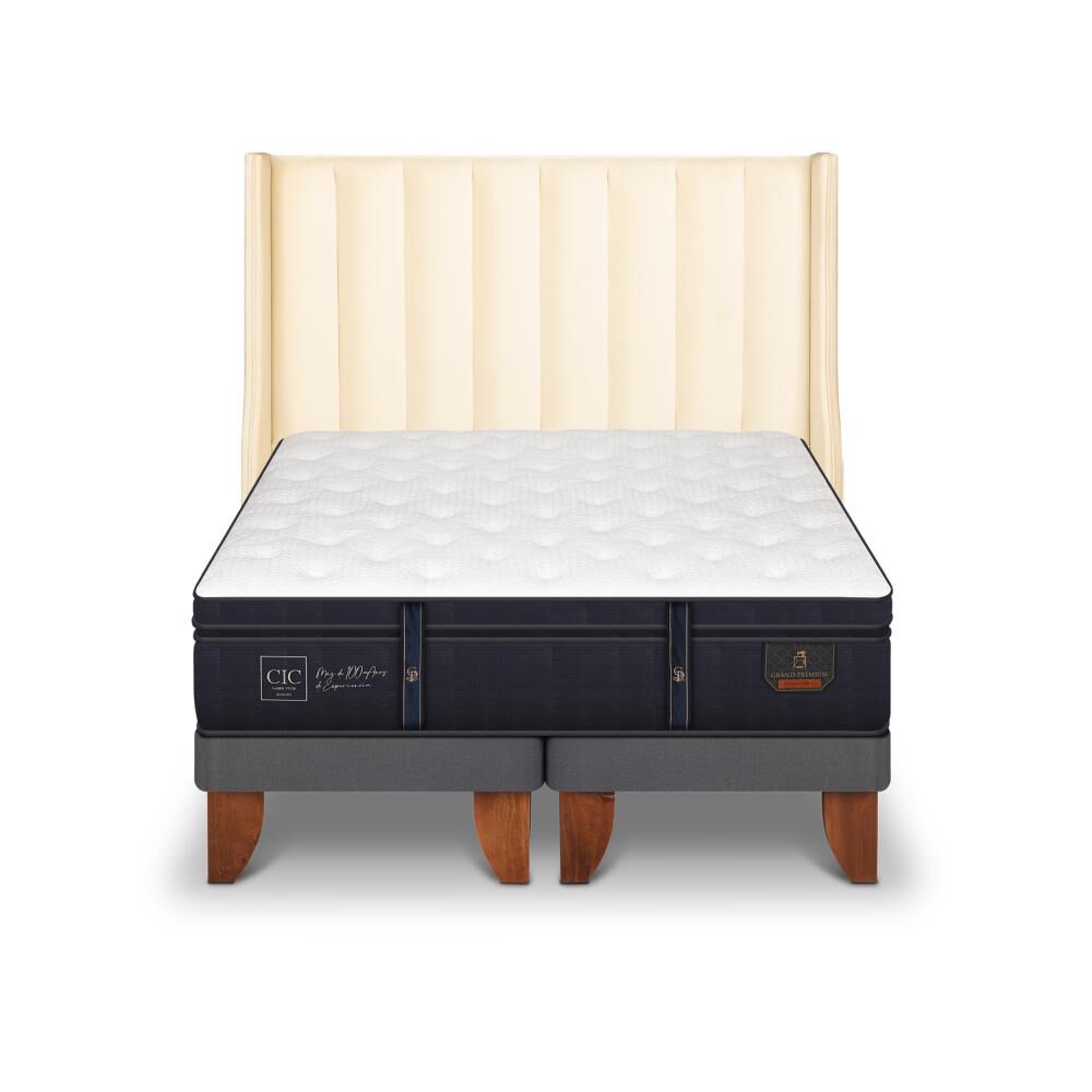 Cama Europea Cic Grand Premium / 2 Plazas / Base Dividida + Respaldo image number 0.0
