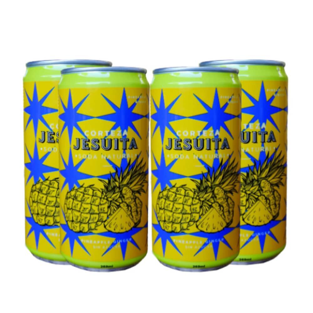 Soda Natural Pi&ntilde;a Jengibre Corteza Jesuita X4 image number 0.0