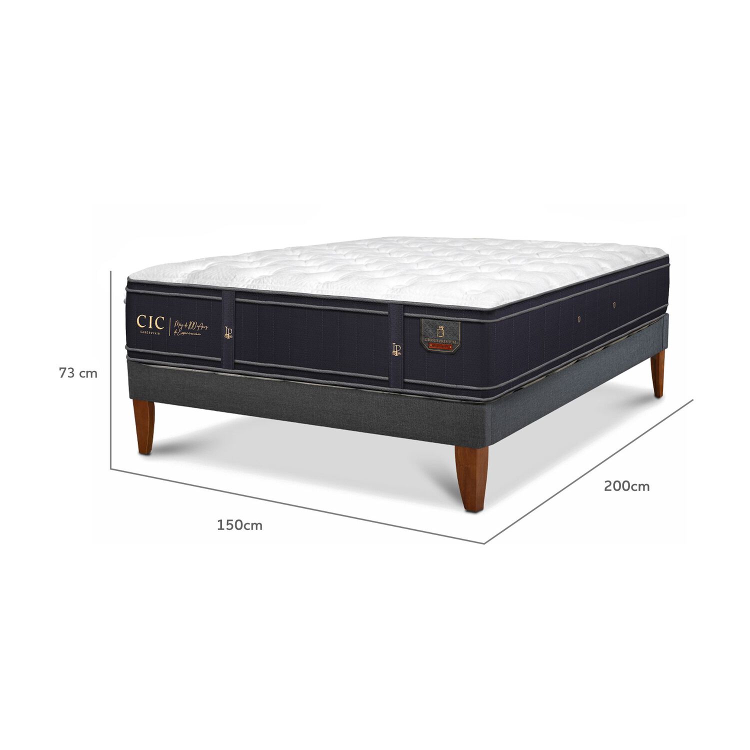 Cama Europea Cic Grand Premium / 2 Plazas / Base Normal image number 2.0