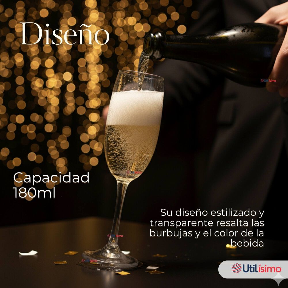 Set De 12 Copas De Champa&ntilde;a Espumante 180 Ml image number 3.0