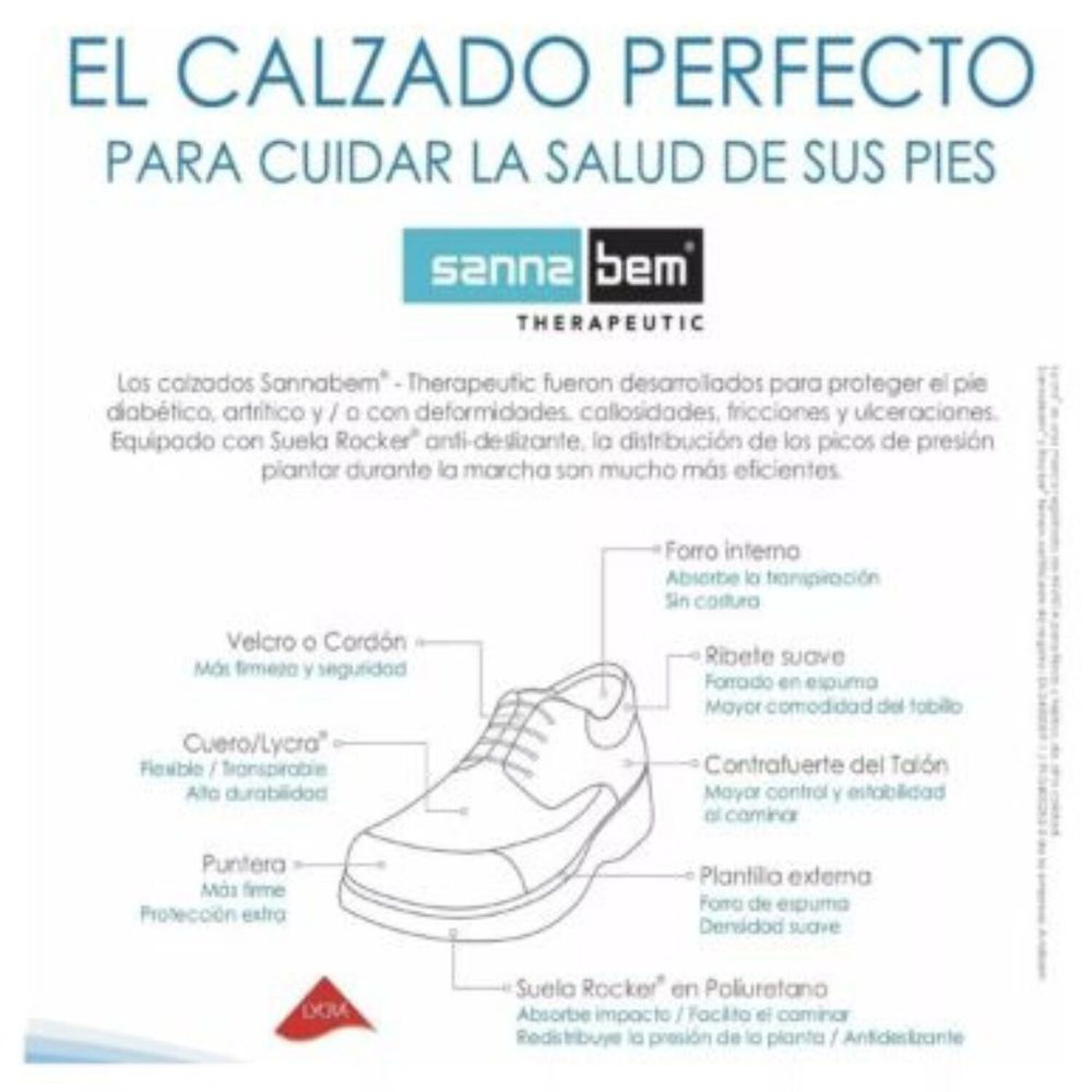 Zapato P/diabetico C/cierre Cordon Negro Talla 34-blunding image number 1.0