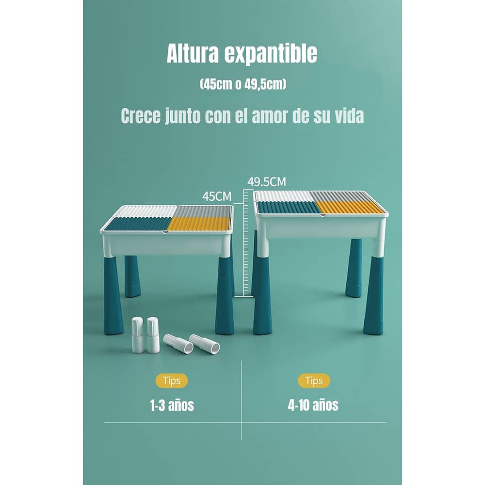 Mesa De Bloques 209 Piezas Y 1 Silla By Lubabycas image number 5.0