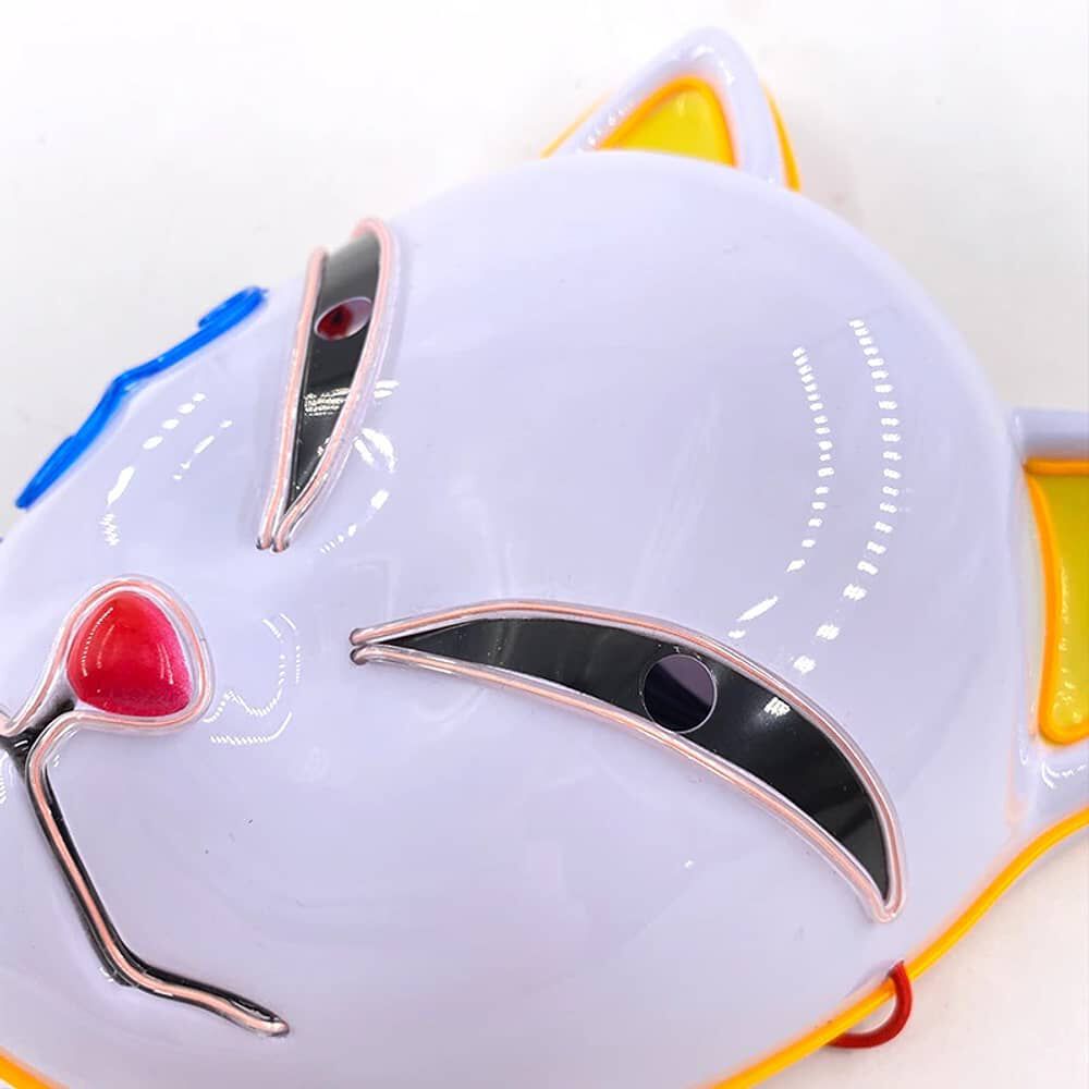 Mascara Makomo Kimetsu No Yaiba Con Luces Led Cosplay image number 7.0