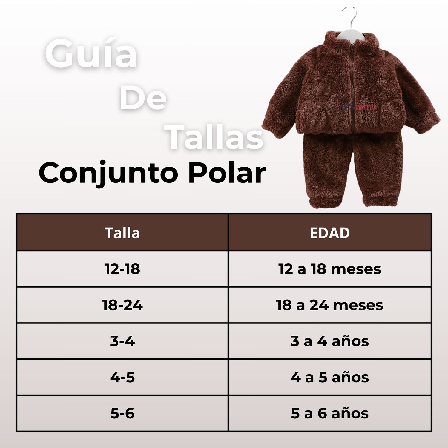 Conjunto Frizado Polar 2 Piezas Ni&ntilde;o Marron image number 2.0