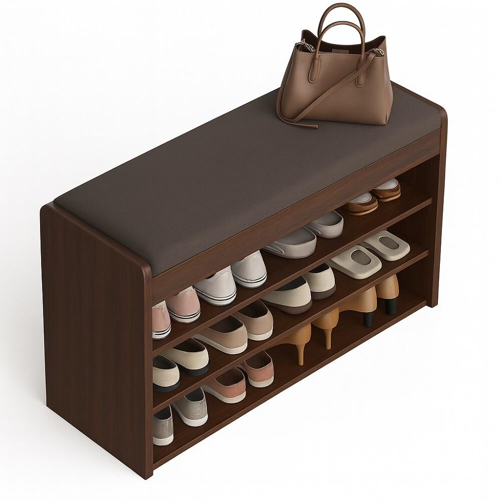 Banco Zapatero 3 Niveles Con Cojín Y Almacenamiento Oculto image number 7.0