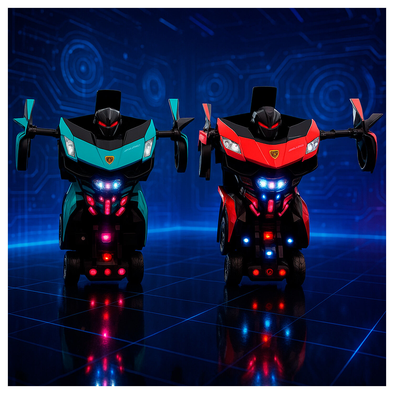 Auto Robot Control Sensorial Transformable Con Luces Led image number 2.0