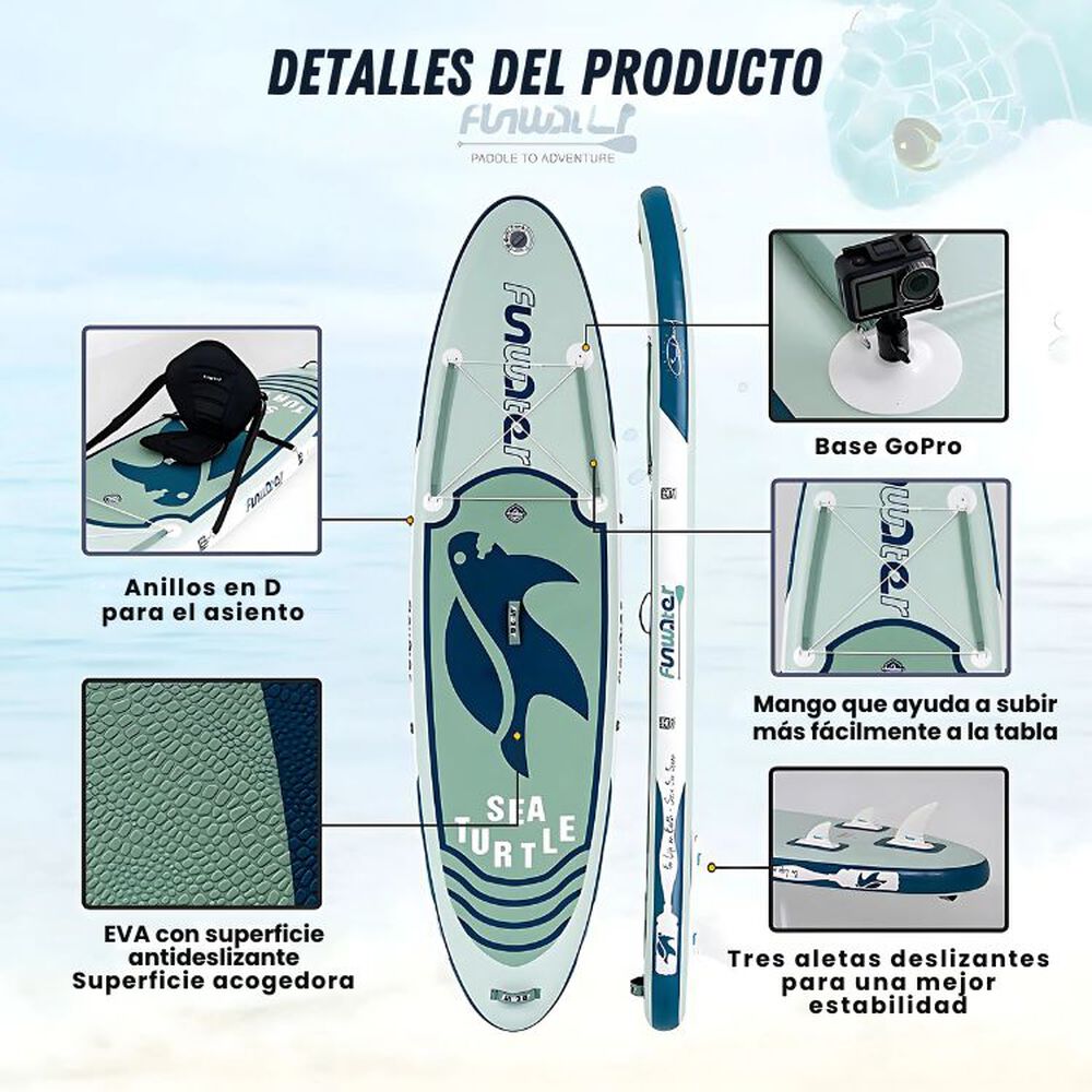 Tabla Sup Inflable Multiuso Con Remo Stand-up Paddle image number 2.0
