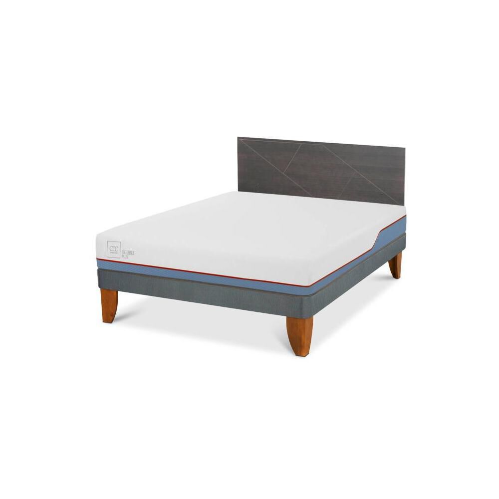 Cama Europea Cic Excellence Plus / 2 Plazas / Base Normal + Respaldo image number 1.0